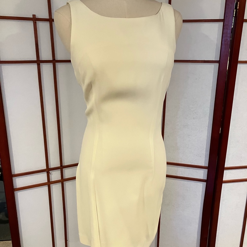 Gruppo Americano Cream Lined Sleeveless Dress Size 2